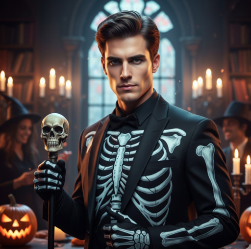 ИИ-портрет в стиле Хэллоуин с вампирским образом