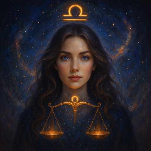 шарж со знаком зодиака и астрологическими символами