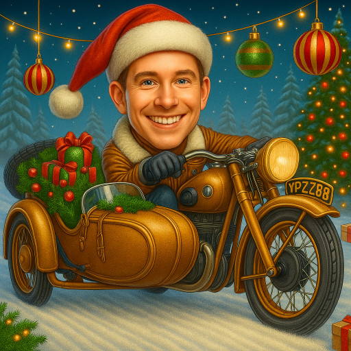 Создание новогоднего AI-шаржа онлайн за секунды